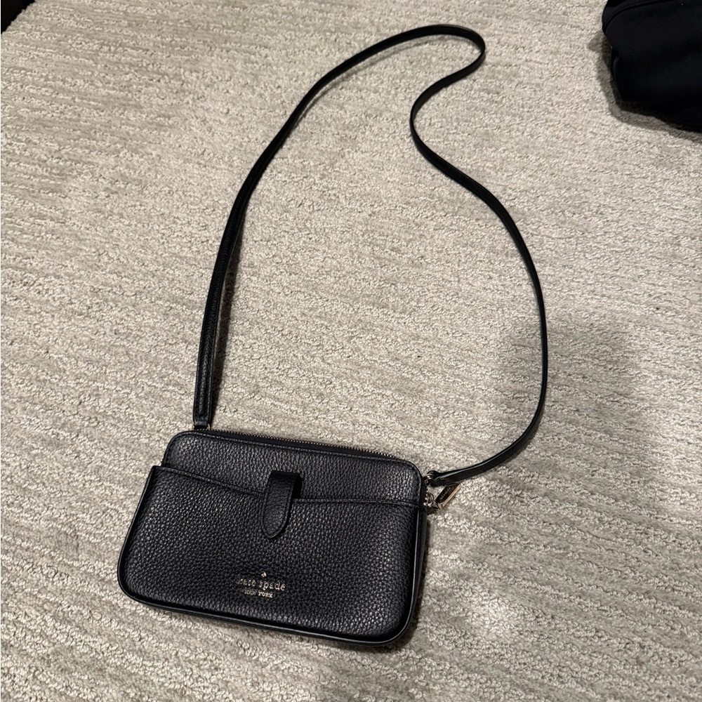 Black Kate Spade Leila Small Tab Crossbody
